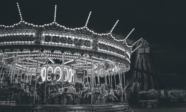 Black and White Merry Go Round